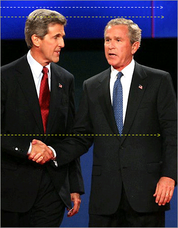 布什和克里谁高?
