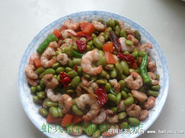 做菜吃饭喽(8)--虾仁爆炒青豆-茶余兰后-中国兰花交易网社区