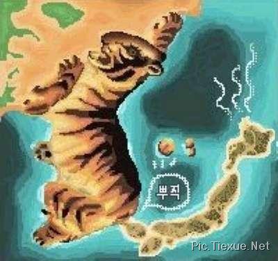 韩国侮辱日本的一幅地图(zt)-茶余兰后-中国兰花